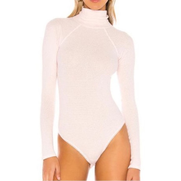 NWT Free People Intimately All You Want Long Sleeve Thermal Bodysuit Pink - Picture 1 of 8